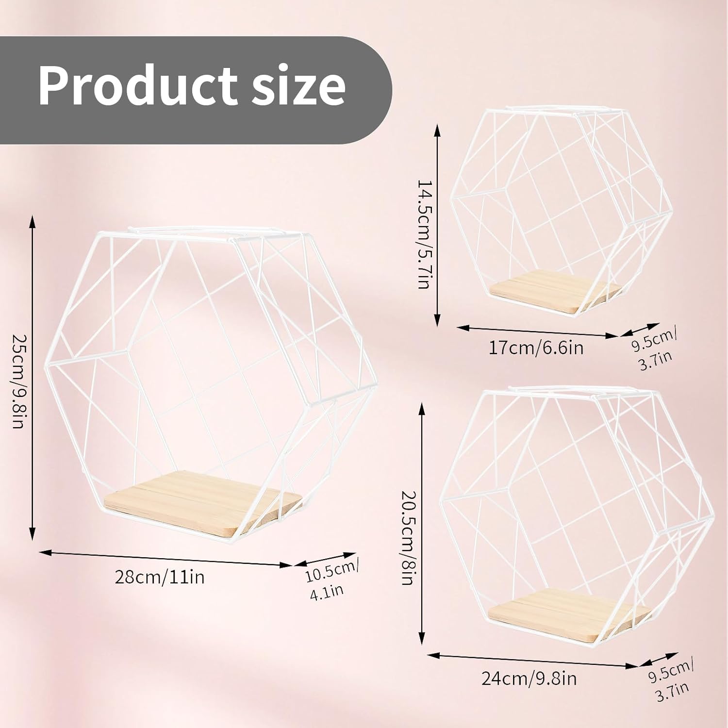 Estantes hexagonales blancos Estantes hexagonales blancos